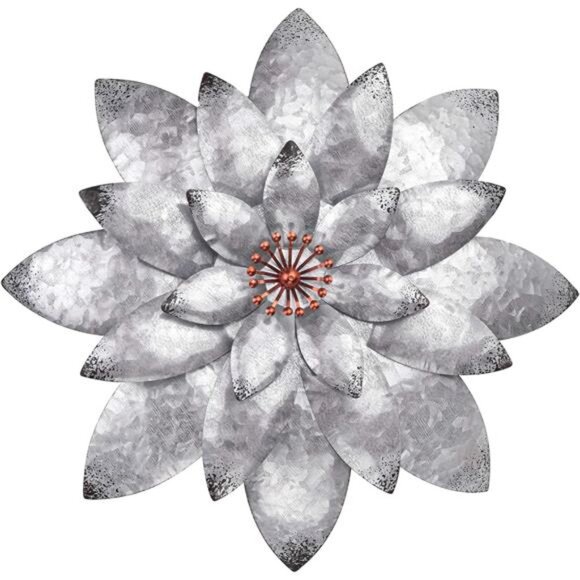 Curated visual reference: Accents Bohemian Galvanized Metal Flower Wall Decor Metal Wall Art Photo Inspiration